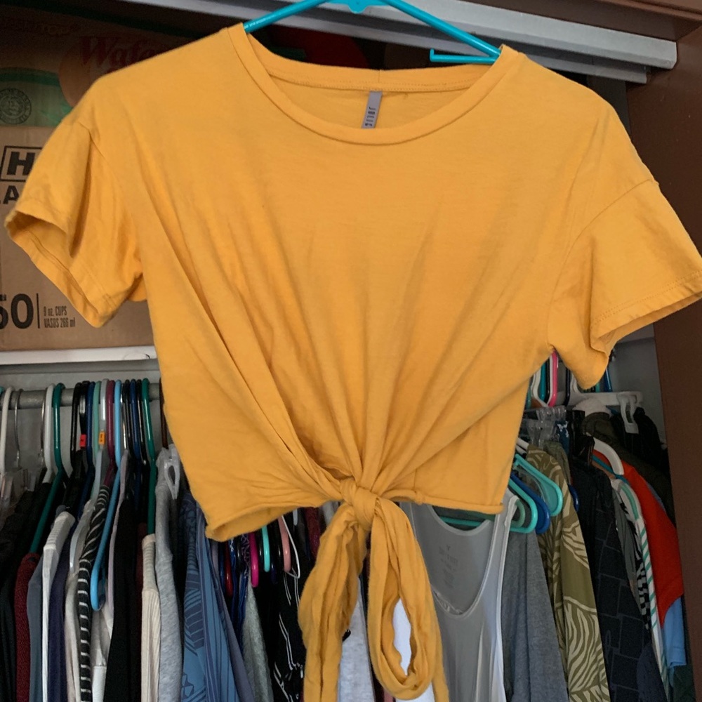 Yellow crop top